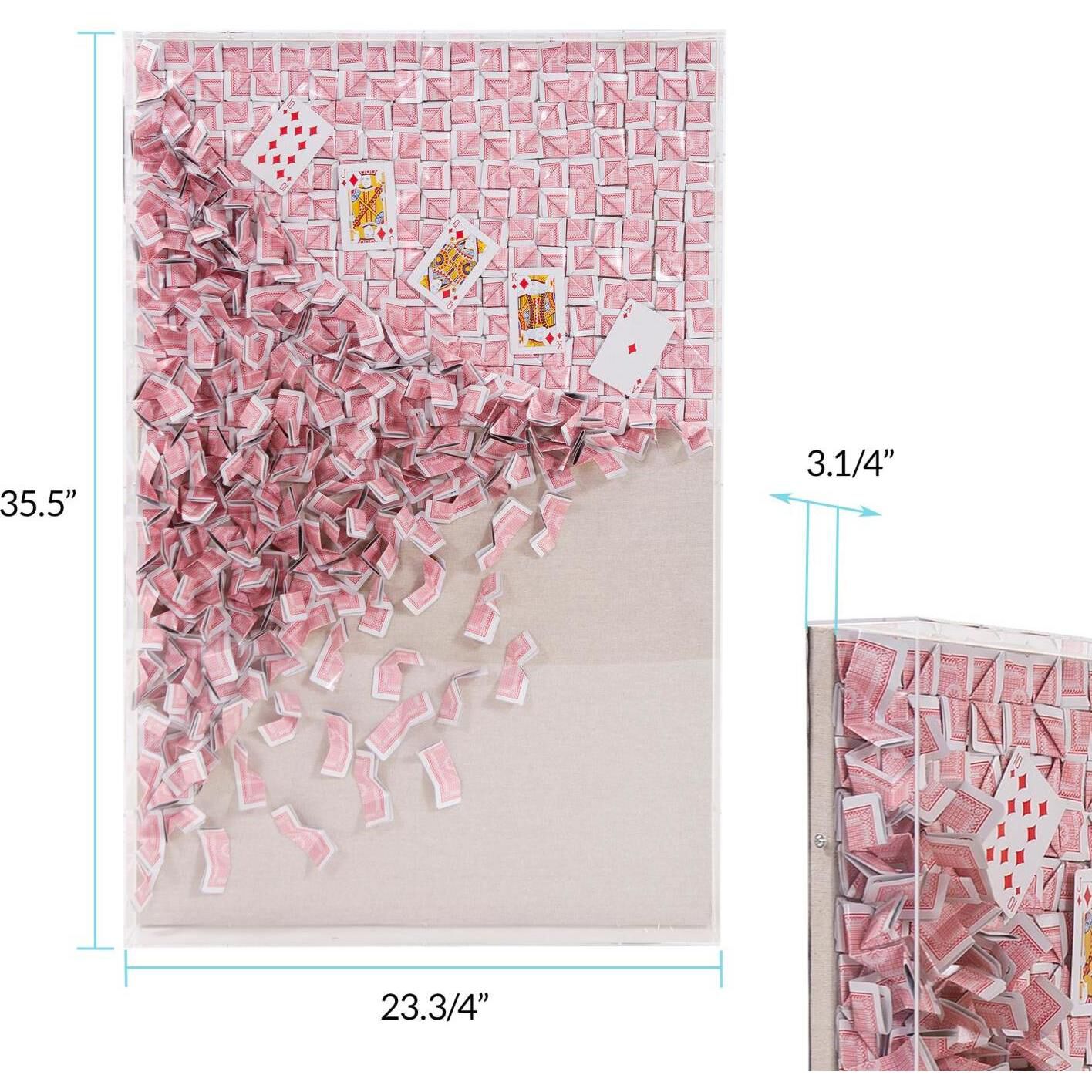 Royal Flush Red/Natural Recycled Wall Art